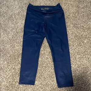 Zyia metallic blue leggings
